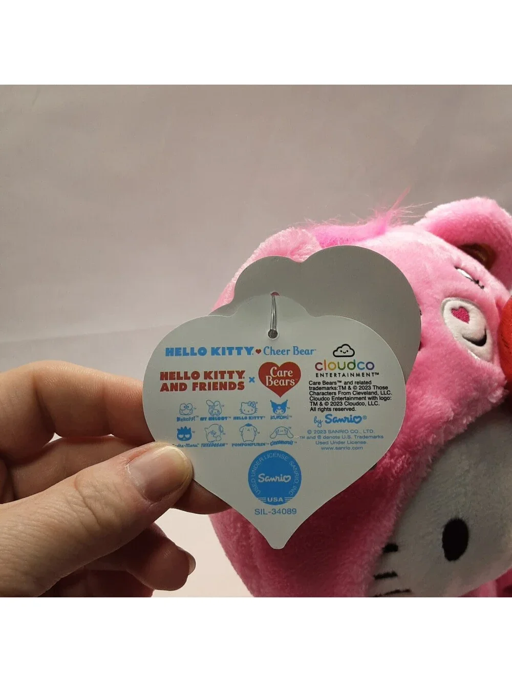Hello Kitty and Friends - Care Bears Hello Kitty Cheer Bear - 8 inch